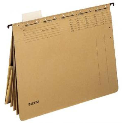 Závesný obal Leitz ALPHA s rýchloviazačom a vreckom hnedý Závesný obal Leitz ALPHA s rýchloviazačom a vreckom hnedý