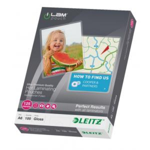 Laminovacie fólie Leitz A6, 125 mic Laminovacie fólie Leitz A6, 125 mic