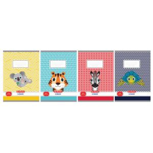 Zošit Herlitz 512 A5 linajkový 70g/m2 mix motívov Cute Animals Zošit Herlitz 512 A5 linajkový 70g/m2 mix motívov Cute Animals