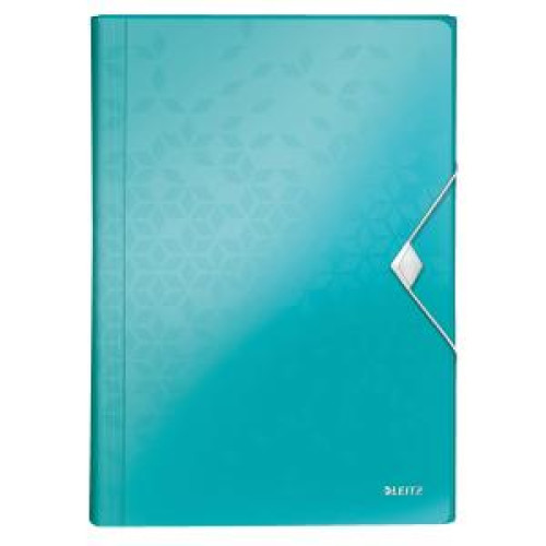 Aktovka plastová s priehradkami Leitz WOW ľadovo modrá Aktovka plastová s priehradkami Leitz WOW ľadovo modrá