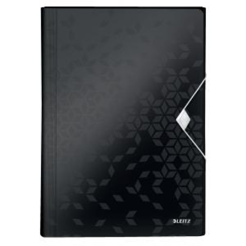 Aktovka plastová s priehradkami Leitz WOW čierna Aktovka plastová s priehradkami Leitz WOW čierna