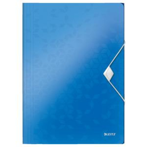 Plastový obal s gumičkou Leitz WOW metalický modrý Plastový obal s gumičkou Leitz WOW metalický modrý