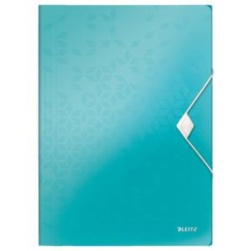 Plastový obal s gumičkou Leitz WOW ľadovo modrý Plastový obal s gumičkou Leitz WOW ľadovo modrý