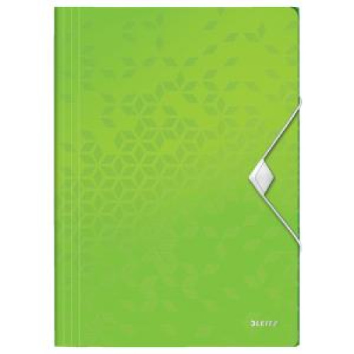 Plastový obal s gumičkou Leitz WOW metalický zelený Plastový obal s gumičkou Leitz WOW metalický zelený