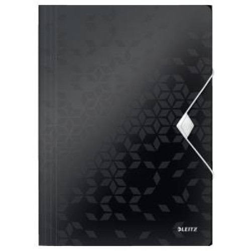 Plastový obal s gumičkou Leitz WOW čierny Plastový obal s gumičkou Leitz WOW čierny