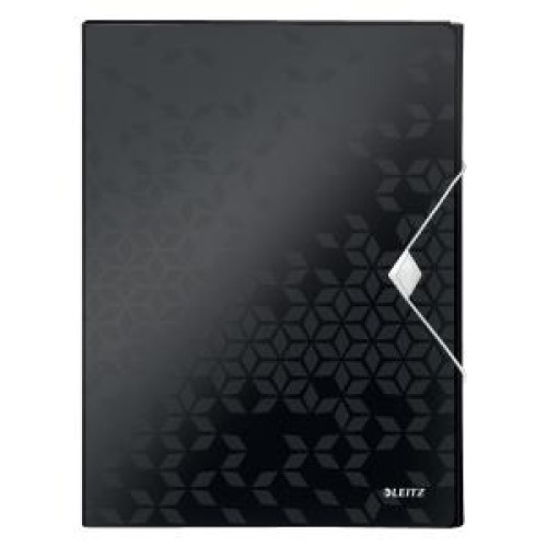 Plastový box s gumičkou Leitz WOW čierny Plastový box s gumičkou Leitz WOW čierny