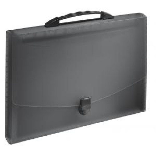 Aktovka plastová s priehradkami a držadlom Esselte VIVIDA čierna Aktovka plastová s priehradkami a držadlom Esselte VIVIDA čierna