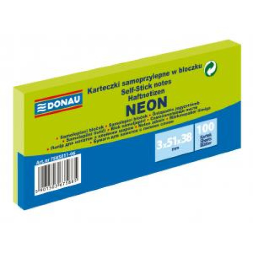 Bloček Donau neónový 38x51 zelený/3ks Bloček Donau neónový 38x51 zelený/3ks