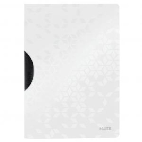 Obal s klipom plastovým Leitz WOW biely Obal s klipom plastovým Leitz WOW biely