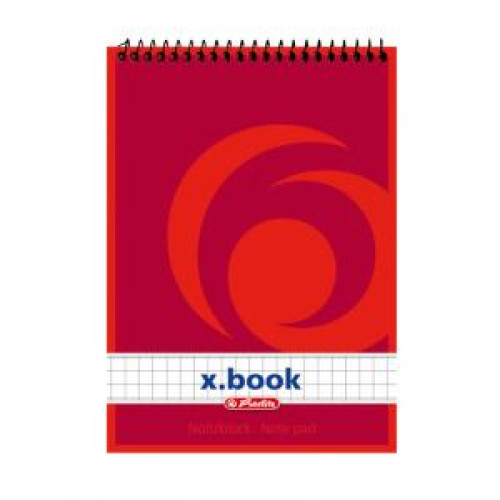 Blok poznámkový Herlitz s hornou špirálou A6 50 listov štvorčekový Blok poznámkový Herlitz s hornou špirálou A6 50 listov štvorčekový