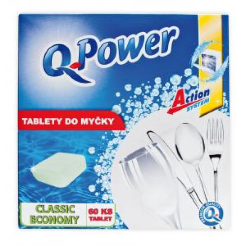 Q-Power tablety do umývačky riadu Economy 60 kusov Q-Power tablety do umývačky riadu Economy 60 kusov