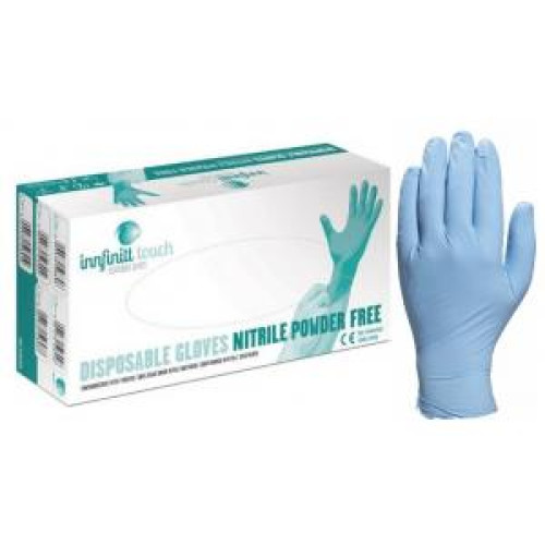 Rukavice jednorazové, nitrilové, nepudrované, modré INFINITT TOUCH veľ.9/L (100 ks) Rukavice jednorazové, nitrilové, nepudrované, modré INFINITT TOUCH veľ.9/L (100 ks)