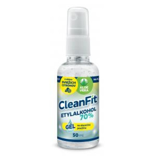 CleanFit dezinfekčný gél 70% citrus na ruky s rozprašovačom 50 ml CleanFit dezinfekčný gél 70% citrus na ruky s rozprašovačom 50 ml