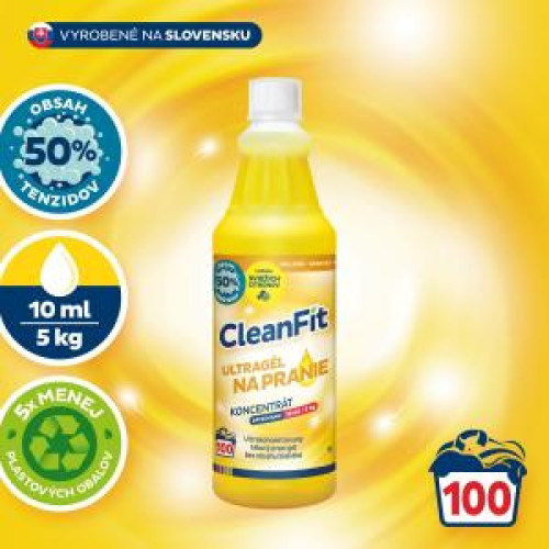Cleanfit ultrakoncentrát - Prací gél 1 l (100 PD) Cleanfit ultrakoncentrát - Prací gél 1 l (100 PD)