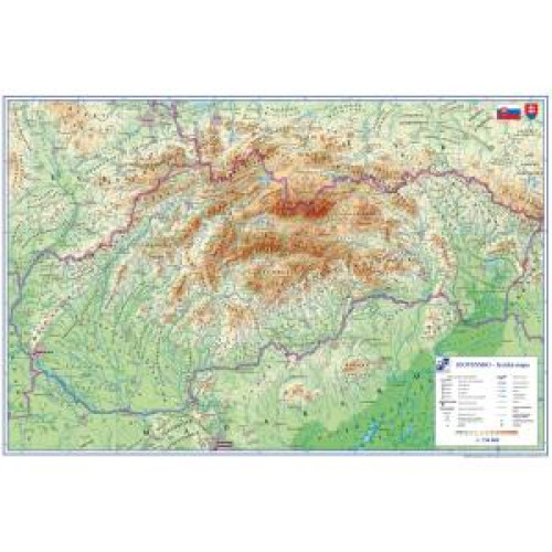 Podložka na stôl KARTON PP s mapou Slovenska 40x60cm Podložka na stôl KARTON PP s mapou Slovenska 40x60cm