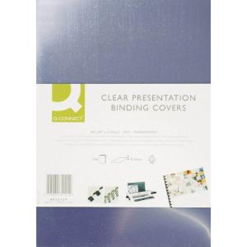 Plastové obálky na krúžkovú väzbu Q-Connect A4 PVC 150mic číre Plastové obálky na krúžkovú väzbu Q-Connect A4 PVC 150mic číre