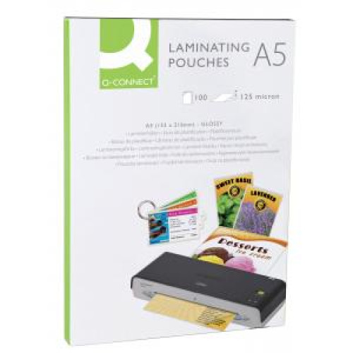 Laminovacie fólie Q-Connect 154x216 /A5/125mic. Laminovacie fólie Q-Connect 154x216 /A5/125mic.