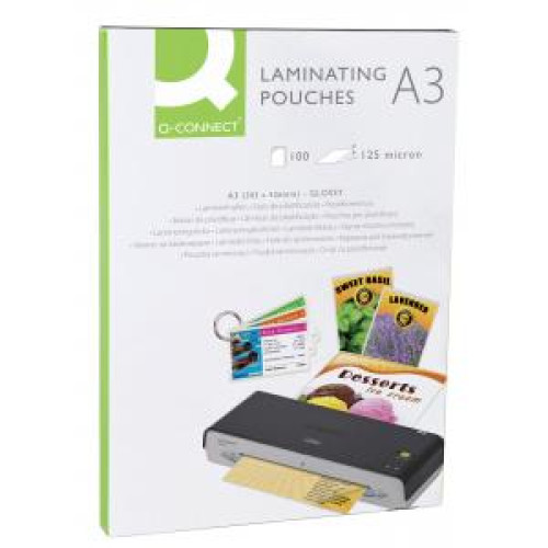 Laminovacie fólie Q-Connect 303x426 /A3/125mic. Laminovacie fólie Q-Connect 303x426 /A3/125mic.