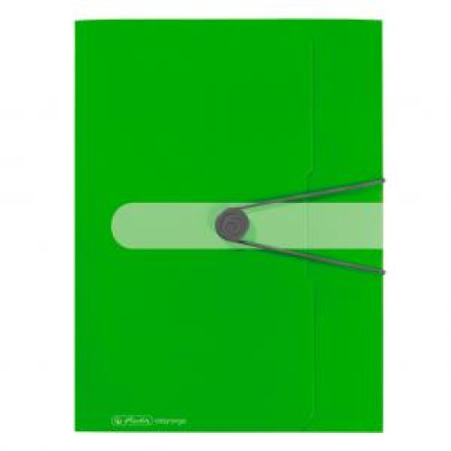 Plastový obal s gumičkou Herlitz Easy Orga zelený Plastový obal s gumičkou Herlitz Easy Orga zelený