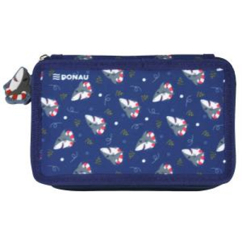 Peračník Donau 3 zipsový plný Žraloky Peračník Donau 3 zipsový plný Žraloky