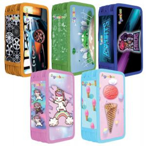 Peračník 3 zipsový plný mix motívov 10ks Peračník 3 zipsový plný mix motívov 10ks