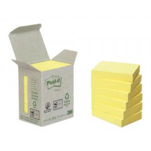 Bločky Post-it recyklované, 38x51 mm, žlté Bločky Post-it recyklované, 38x51 mm, žlté