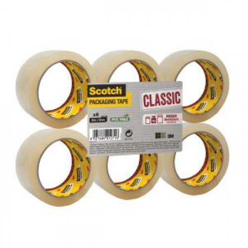 Baliaca páska Scotch , neobsahuje PVC, transparentná, 48mm x 50m, 6 roliek Baliaca páska Scotch , neobsahuje PVC, transparentná, 48mm x 50m, 6 roliek