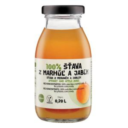 ZDRAVO šťava 100% marhuľovo-jablková 10 x 0,2 ℓ NEVRATNÉ SKLO ZDRAVO šťava 100% marhuľovo-jablková 10 x 0,2 ℓ NEVRATNÉ SKLO