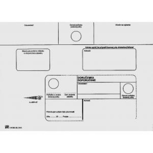 Poštové obálky C5 doručenka, 100 ks olizové Poštové obálky C5 doručenka, 100 ks olizové