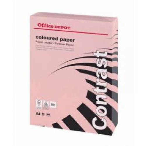 Farebný papier Office Depot A4, pastelová ružová, 80 g/m2 Farebný papier Office Depot A4, pastelová ružová, 80 g/m2