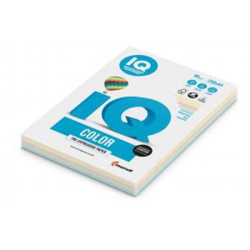 Farebný papier IQ color 5x20 mix pastelové farby, A4, 160g Farebný papier IQ color 5x20 mix pastelové farby, A4, 160g
