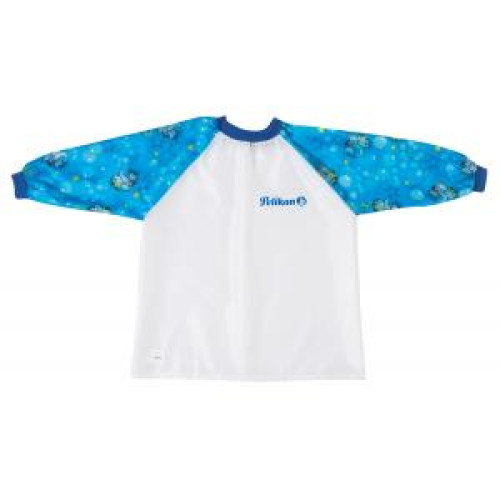 Detská maliarska zástera Pelikan, modré rukávy Detská maliarska zástera Pelikan, modré rukávy