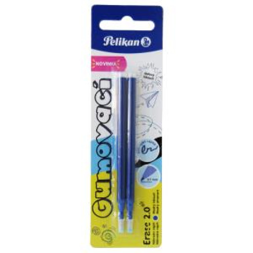 Náhradná náplň do gumovacieho rollera Pelikan Erease blister 2ks modrá Náhradná náplň do gumovacieho rollera Pelikan Erease blister 2ks modrá