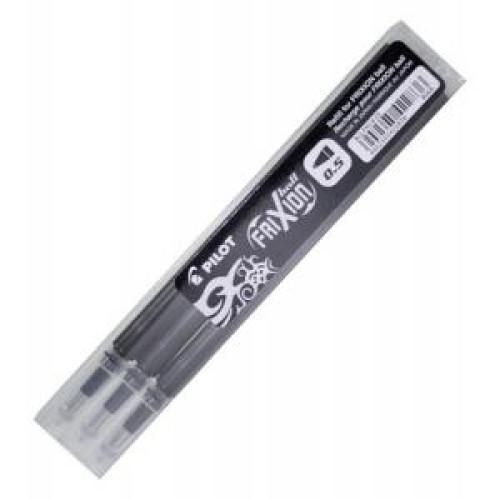 Náhradná náplň do gumovacieho rollera PILOT Frixion 0,5mm čierna 3ks Náhradná náplň do gumovacieho rollera PILOT Frixion 0,5mm čierna 3ks