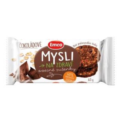 Ovsené sušienky MYSLI 60 g čokoládové Ovsené sušienky MYSLI 60 g čokoládové