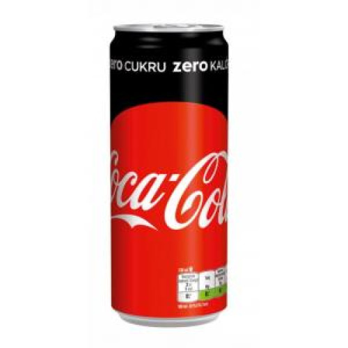 Coca Cola Zero plechovka 24 x 0,33 ℓ Coca Cola Zero plechovka 24 x 0,33 ℓ