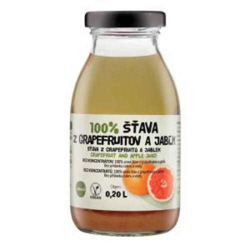 ZDRAVO šťava 100% grapefruitová-jablková 10 x 0,2 ℓ NEVRATNÉ SKLO ZDRAVO šťava 100% grapefruitová-jablková 10 x 0,2 ℓ NEVRATNÉ SKLO