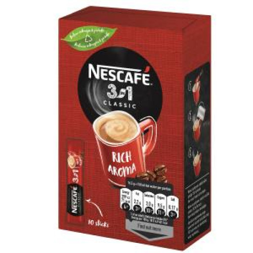 Káva NESCAFÉ Classic 3v1 instantná 10 x 16,5 g Káva NESCAFÉ Classic 3v1 instantná 10 x 16,5 g