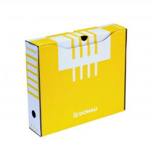 Archívny box DONAU 80mm žltý Archívny box DONAU 80mm žltý