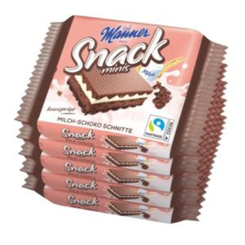 Oblátky Manner Snack Minis kakaové 28 x 25g Oblátky Manner Snack Minis kakaové 28 x 25g
