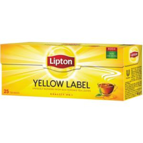 Čaj Lipton čierny Yellow Label 25 × 2 g