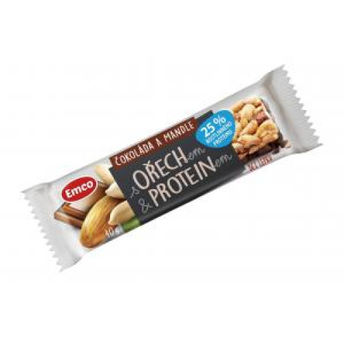 Tyčinka MYSLI s proteínom 40 g čokoláda a mandle Tyčinka MYSLI s proteínom 40 g čokoláda a mandle