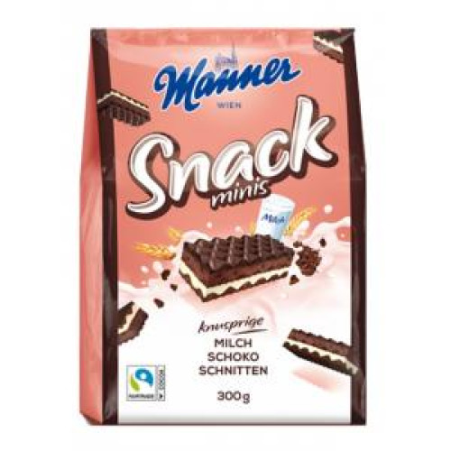 Oblátky Manner Snack Minis čokoládové 300 g Oblátky Manner Snack Minis čokoládové 300 g