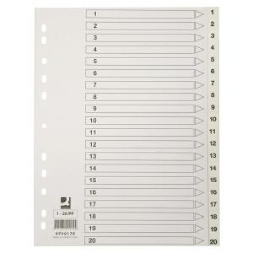 Plastový rozraďovač Q-CONNECT 12-dielny maxi sivý Plastový rozraďovač Q-CONNECT 12-dielny maxi sivý