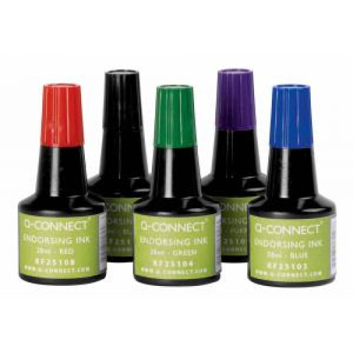 Pečiatková farba Q-CONNECT zelená 28ml Pečiatková farba Q-CONNECT zelená 28ml