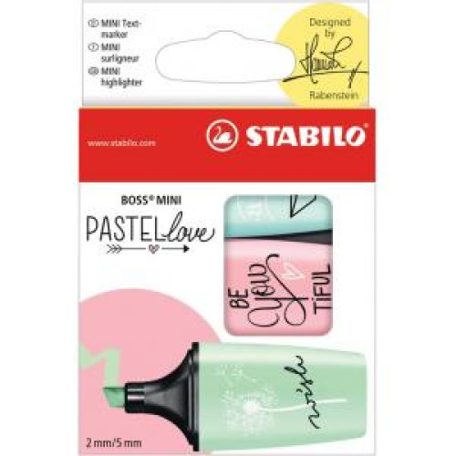 Sada zvýrazňovačov STABILO BOSS mini pastel sada 3 ks Sada zvýrazňovačov STABILO BOSS mini pastel sada 3 ks