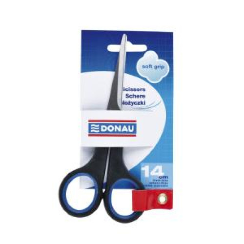 Nožnice DONAU Soft grip 14cm modré Nožnice DONAU Soft grip 14cm modré