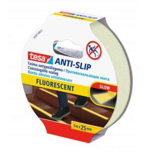Protišmyková páska Tesa 25 mm x 5 m fluorescenčná