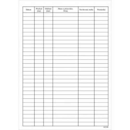 Kniha návštev, A4, 96 listov, tvrdá väzba Kniha návštev, A4, 96 listov, tvrdá väzba