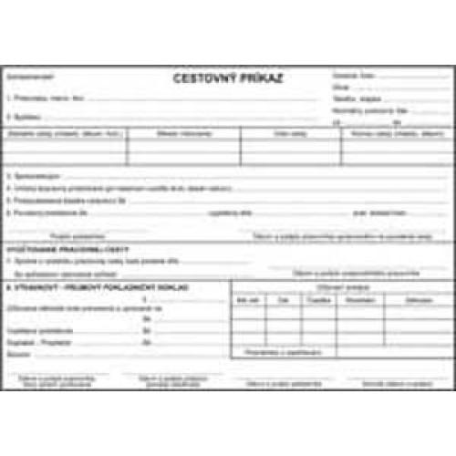 Cestovný príkaz, A5, 2000ks Cestovný príkaz, A5, 2000ks